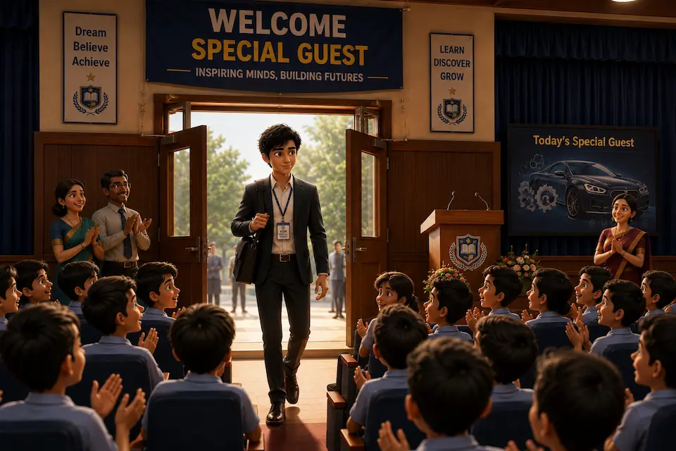 Veer Returns to School as a Special Guest Veer Returns to School as a Special Guest